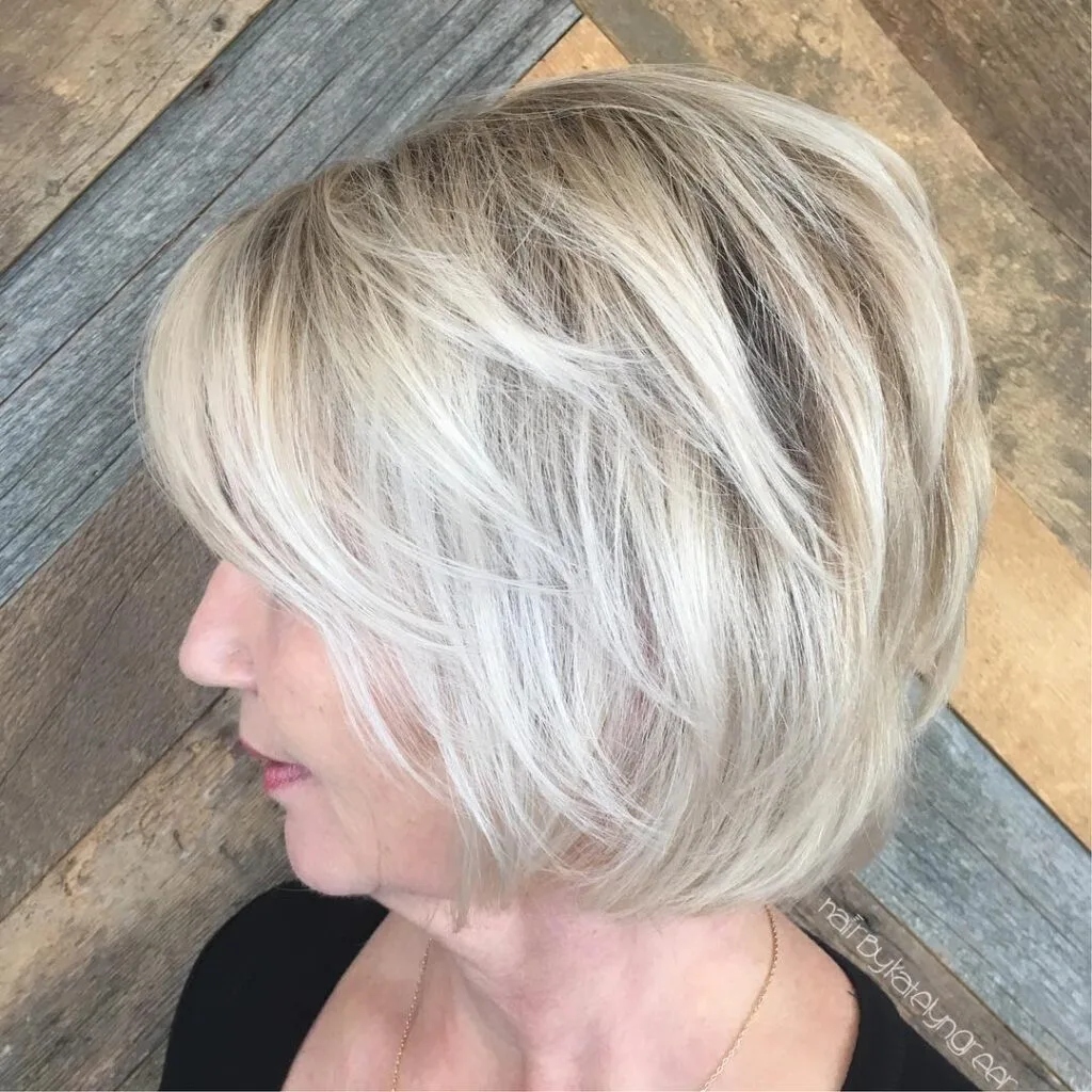 Textured Silver Bob with Subtle Layers