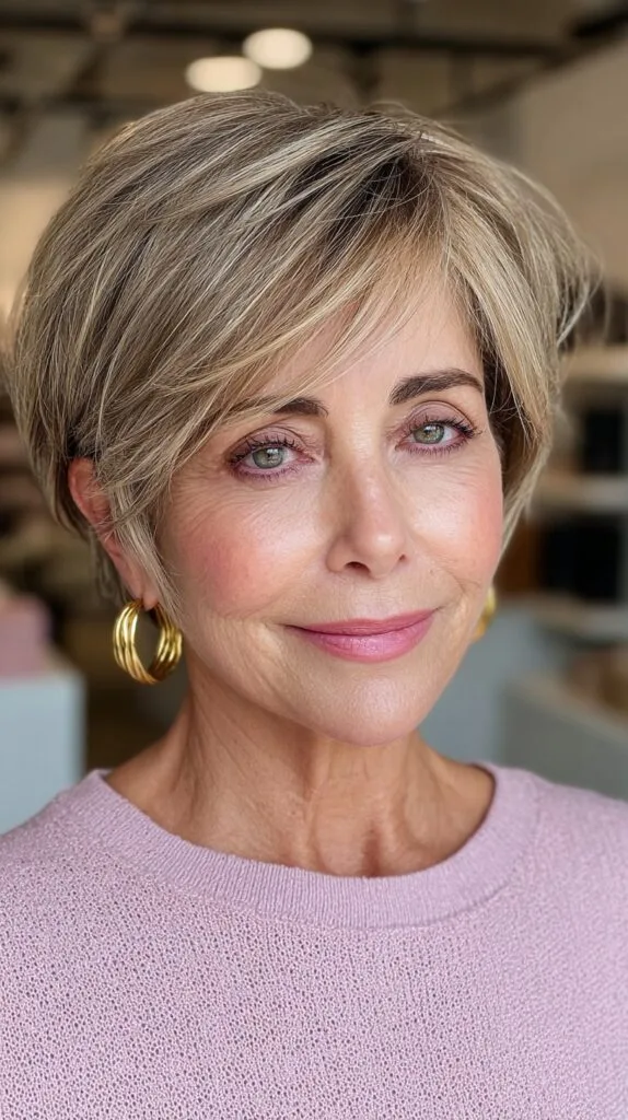 Textured Soft Blonde Bob with Feathered Layers