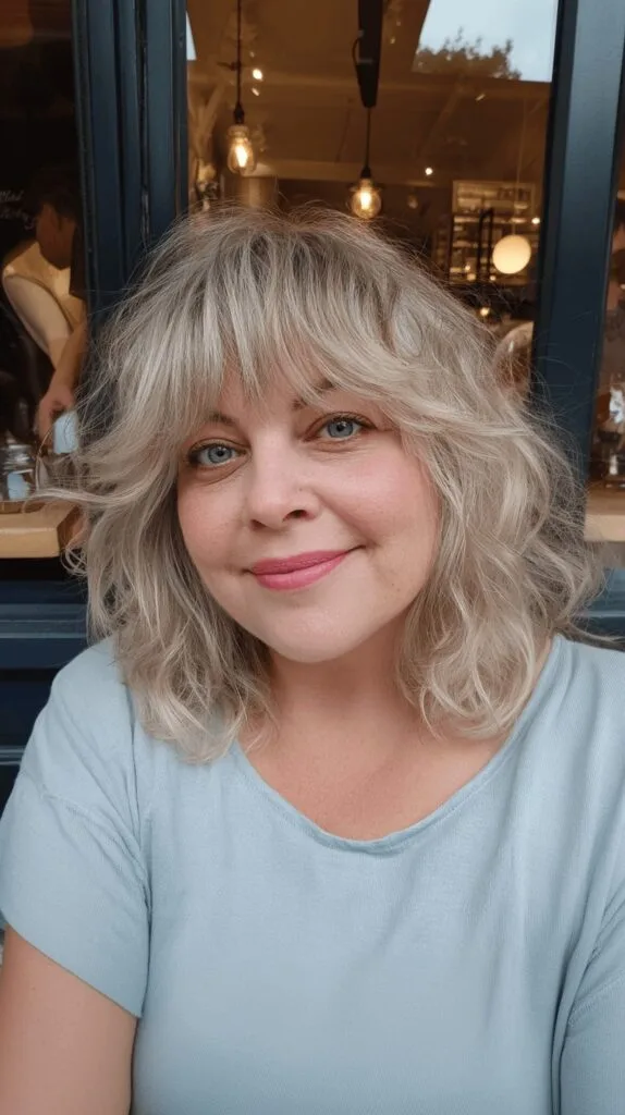 Textured Soft Waves with Long Fringe