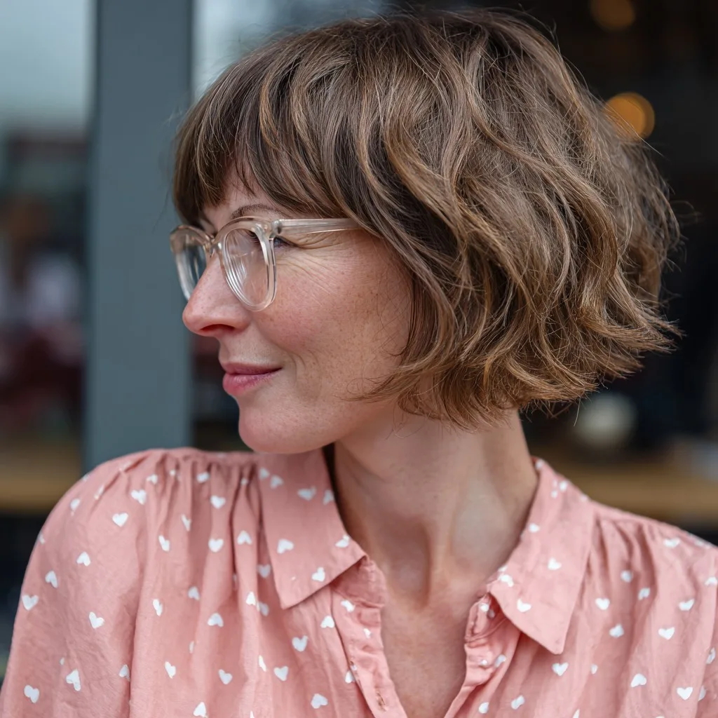 Textured Wavy Bob with Soft Layers