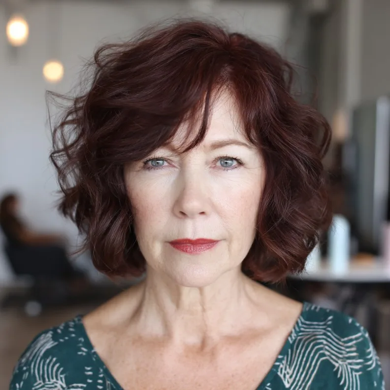 Textured Wavy Lob with Soft Layers