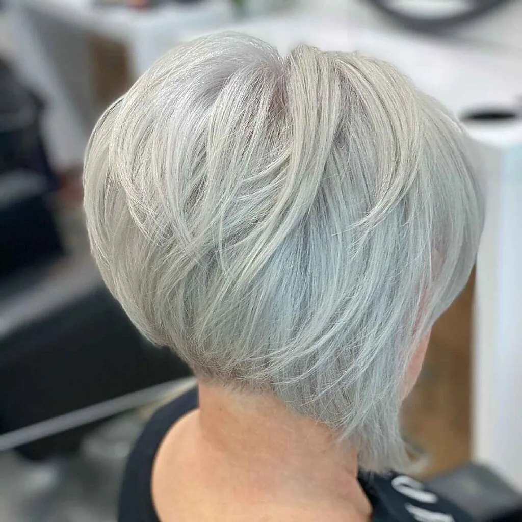 The Swinging Bob hairstyle for older women over sixty