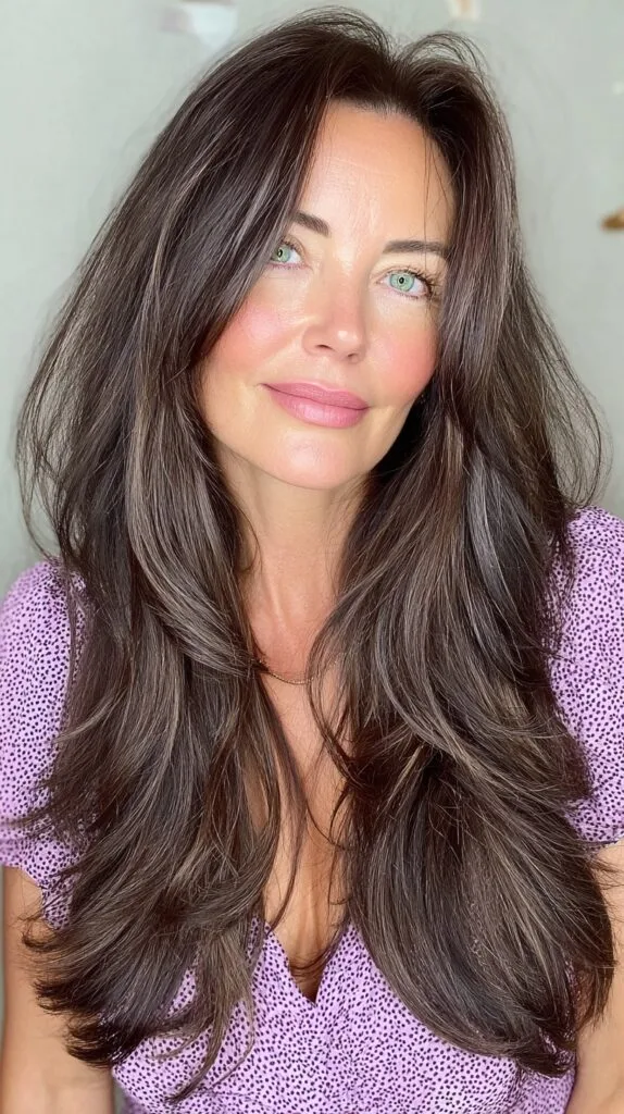 Velvety Mocha Flow with Cascading Ends