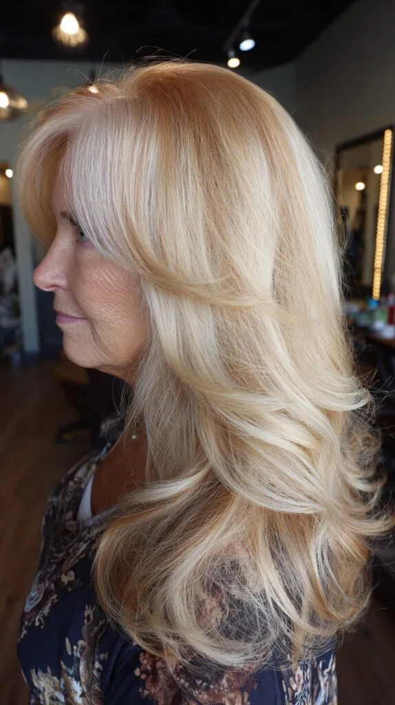 Wavy Golden Blonde Cascade for Natural Grace
