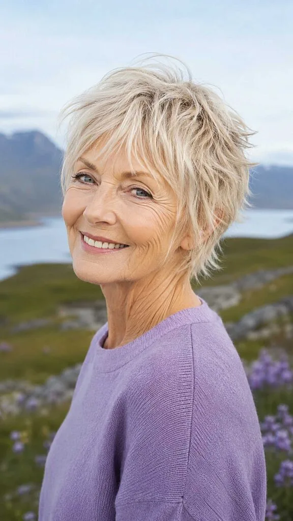 Wind-Ready Choppy Platinum with Pieced-Out Layers