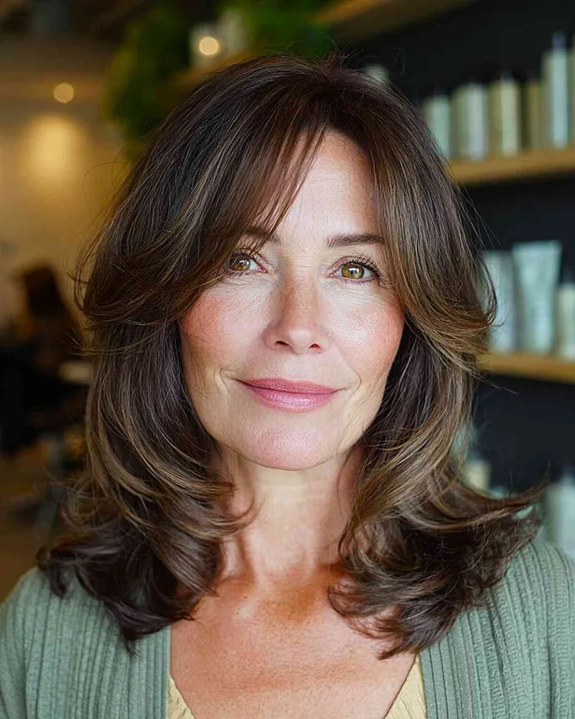 Beautiful Medium Layered Cut for Women Over 50