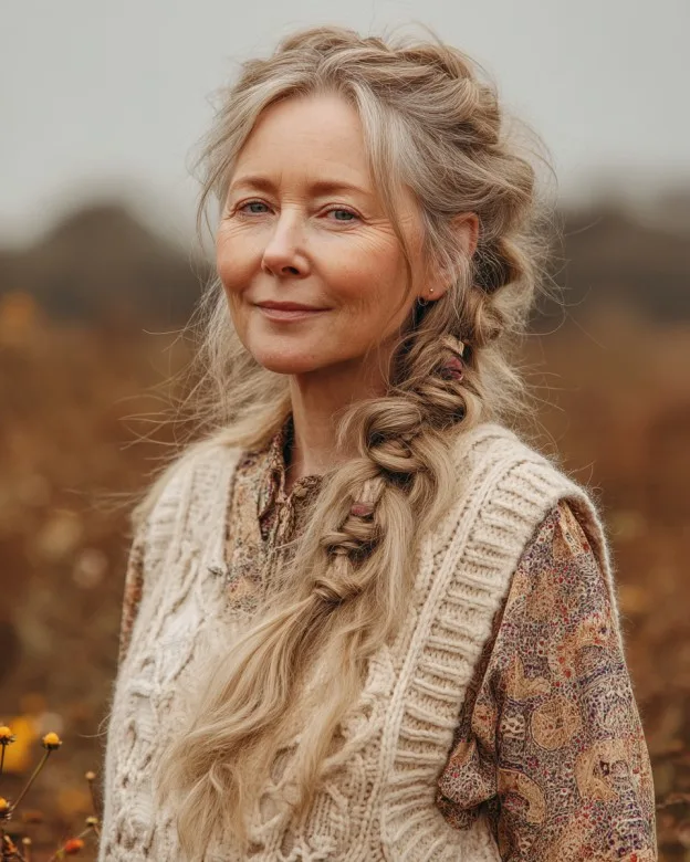 Bohemian Long Braid with Soft Waves