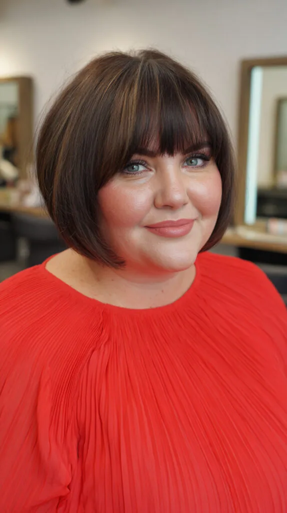 Bold Chin-Length Bob with Textured Bangs