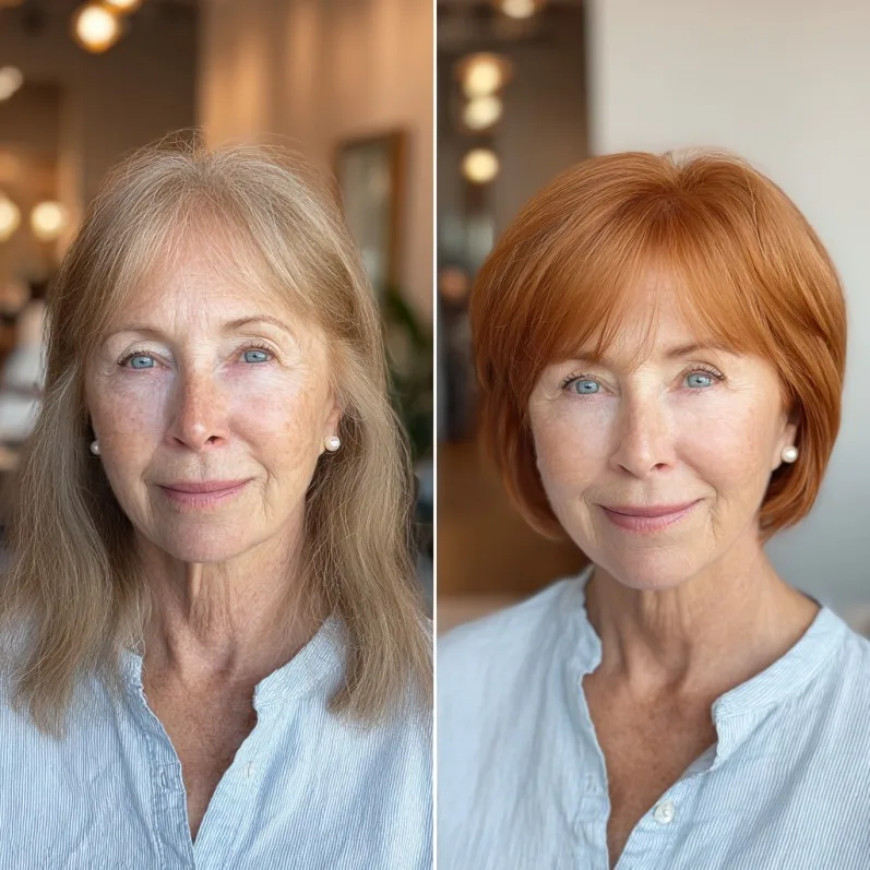 Bold Red Bob with Soft Textured Layers