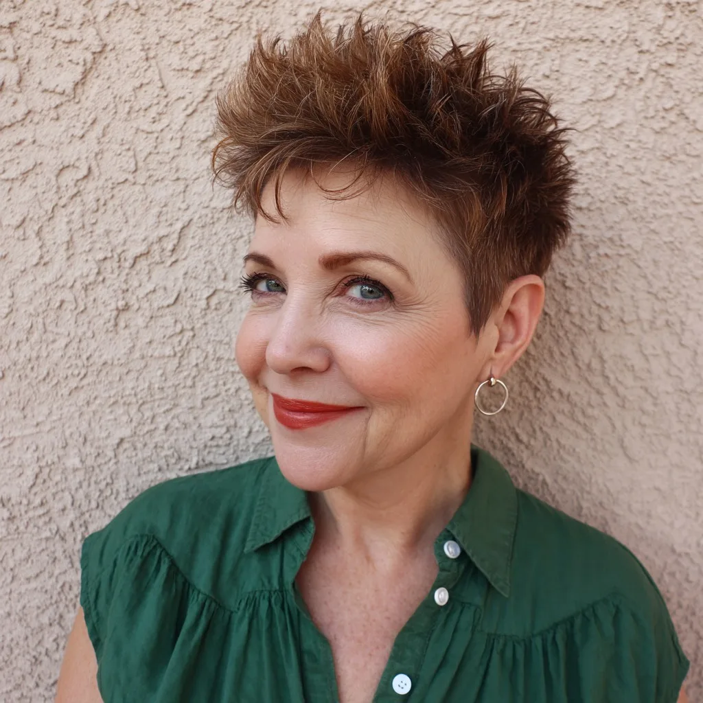 Bold Textured Spiky Pixie with Defined Layers