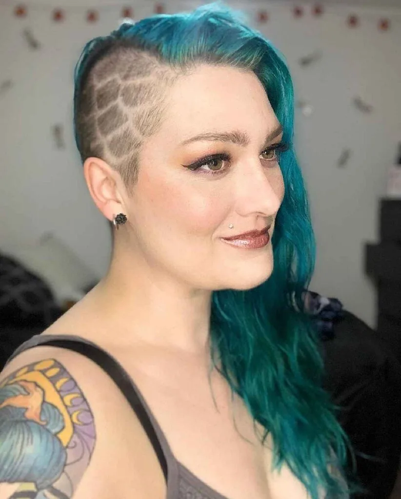 Bold Undercut with Unique Designs for 40-Year-Old Women