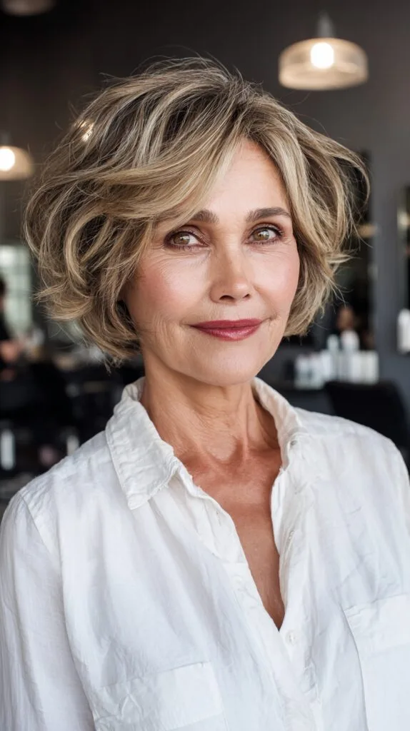 Breezy Tousled Layered Bob