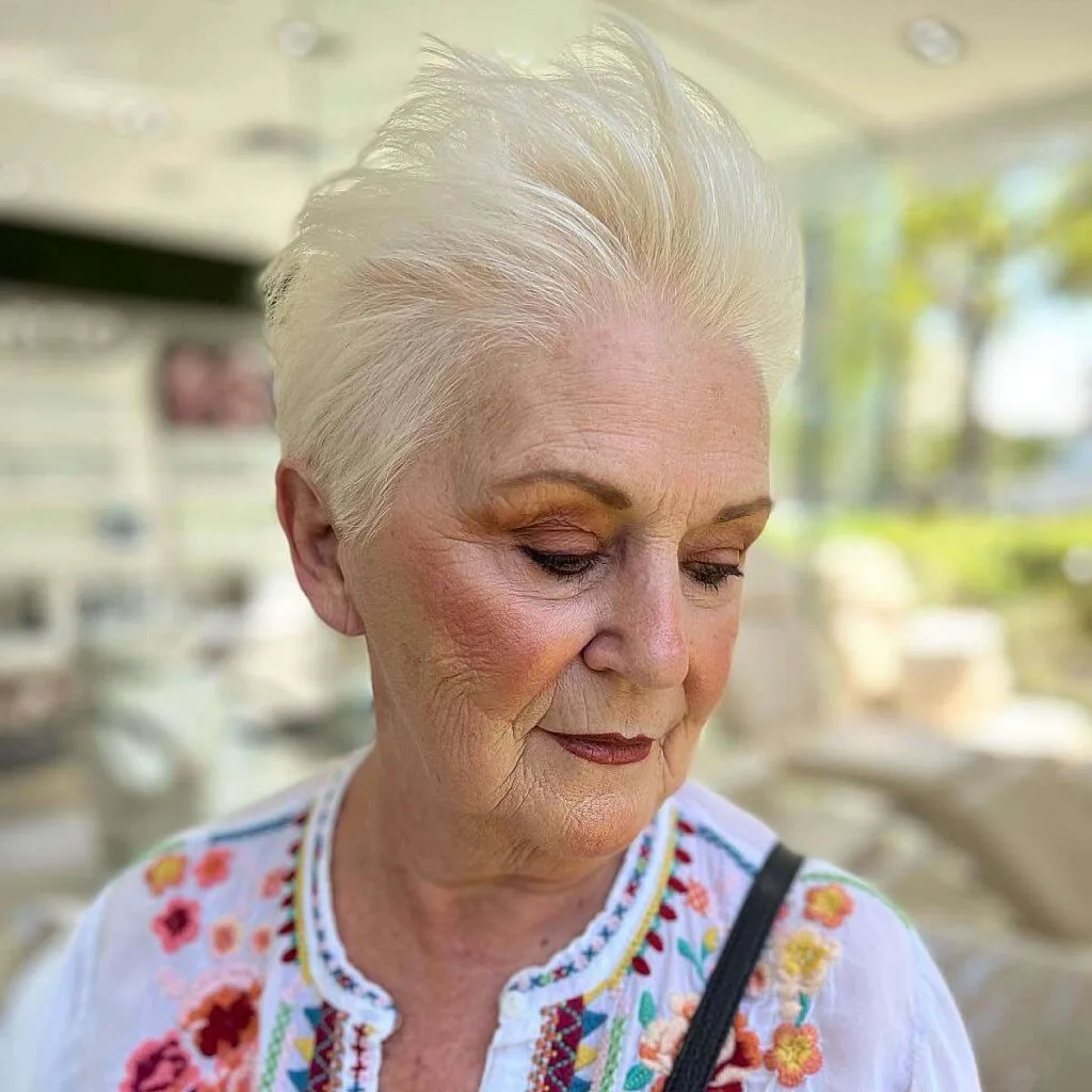Brushed Up Short Hair for Ladies 70 and Over