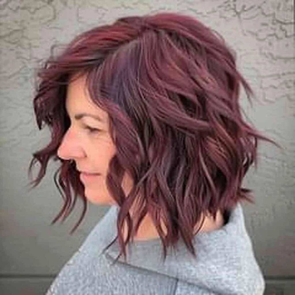 Burgundy Hair for Women Aged 50