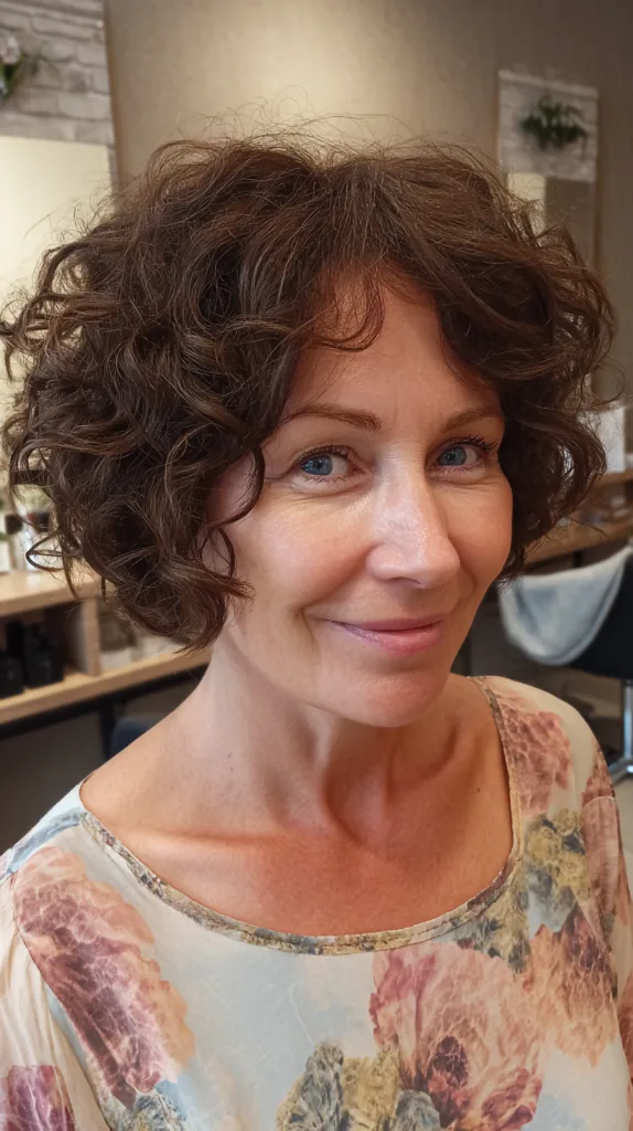 Charming Bouncy Curly Cut with Soft Layers