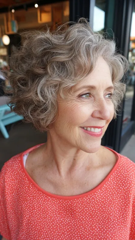 Charming Curly Pixie Bob with Soft Volume