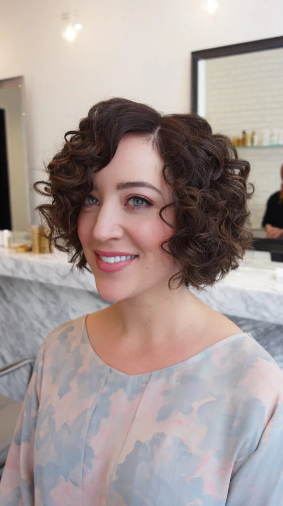Charming Defined Curly Bob with Natural Bounce