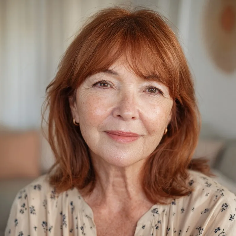 Charming Red Bob with Soft Layers