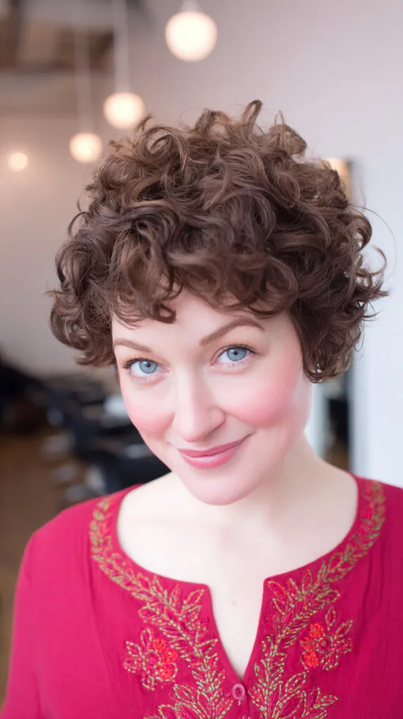 Charming Short Curly Cut with Defined Bounce