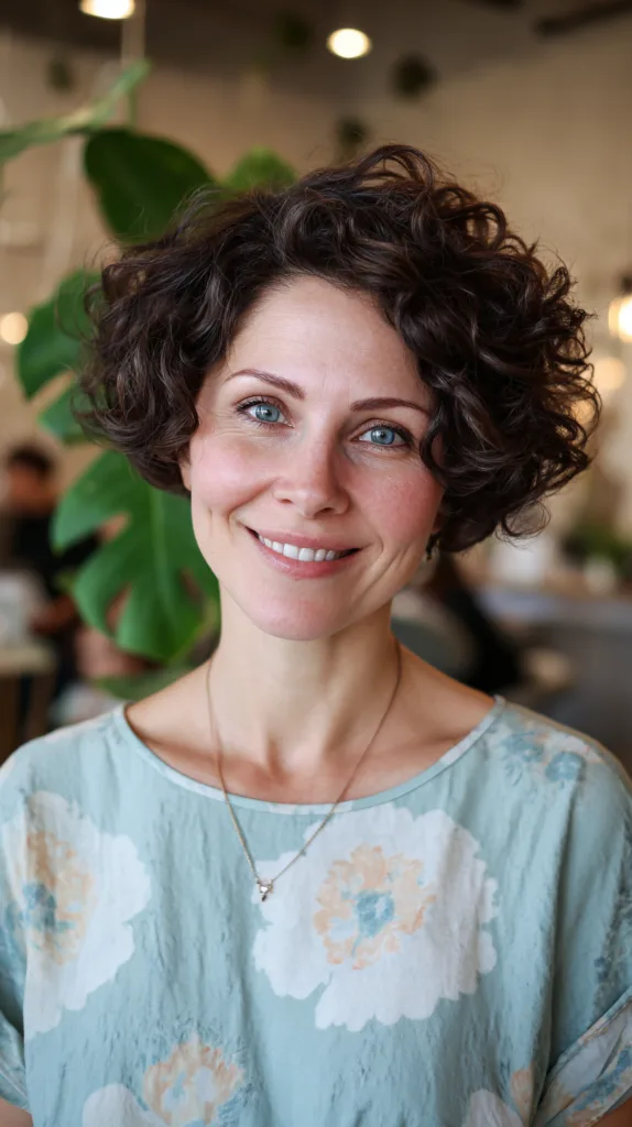 Charming Short Curly Cut with Defined Bouncy Curls
