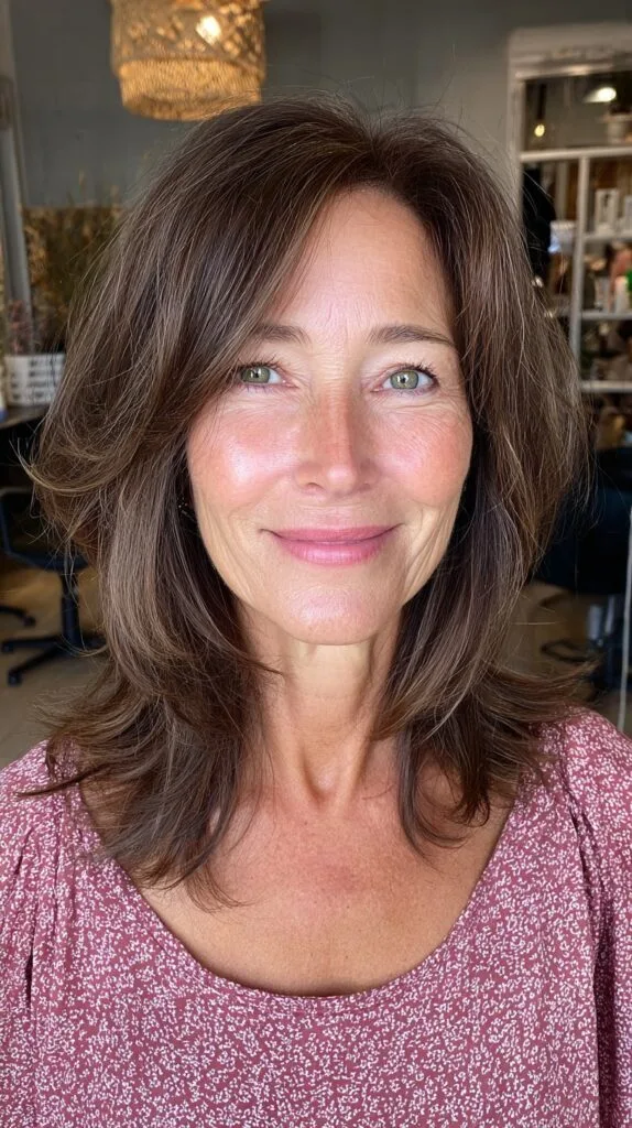 Chestnut Tousle with Gentle Side Sweep