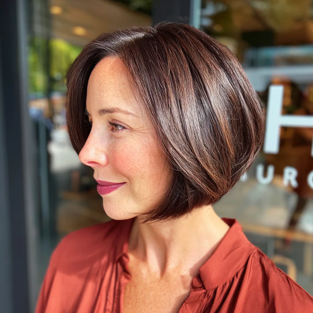 Chic Angular Bob with Soft Movement