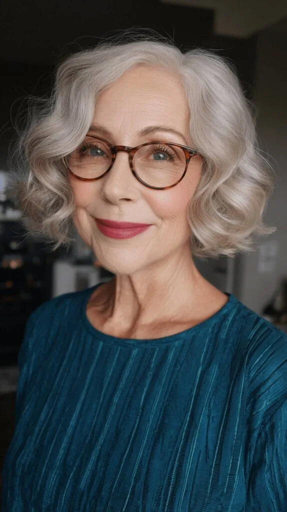 Chic Curled Bob with Soft Waves