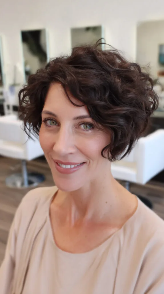 Chic Curly Bob with Flattering Soft Waves
