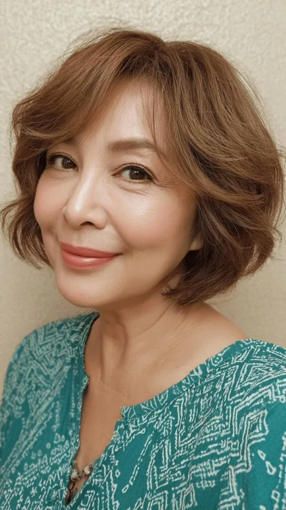 Chic Curly Bob with Soft Volume