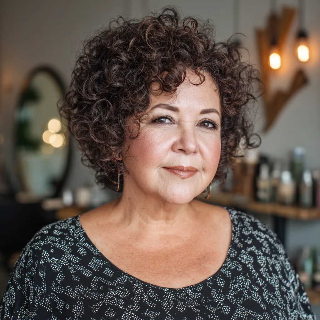 Chic Curly Bob with Soft Volume