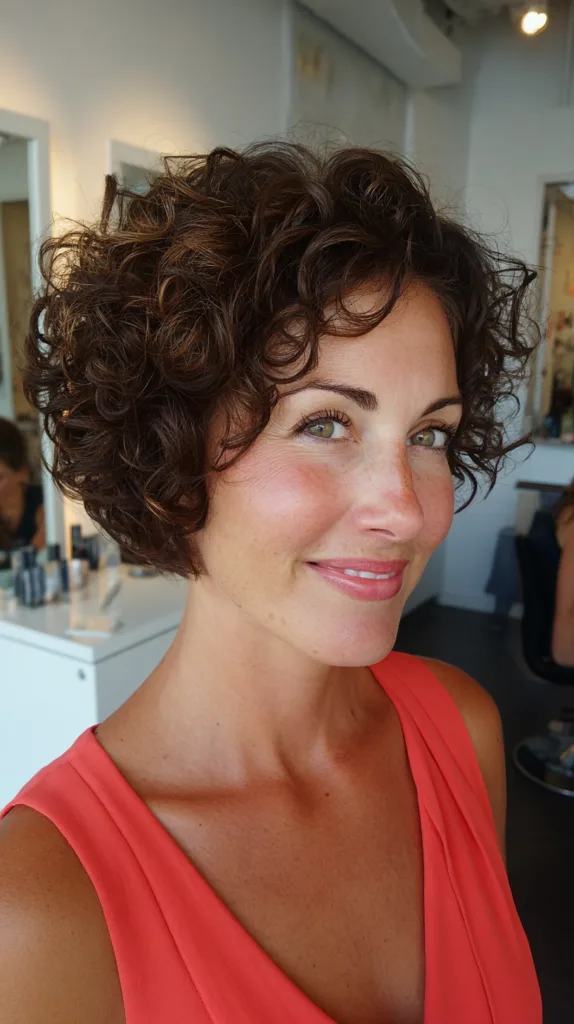 Chic Curly Bob with Volume