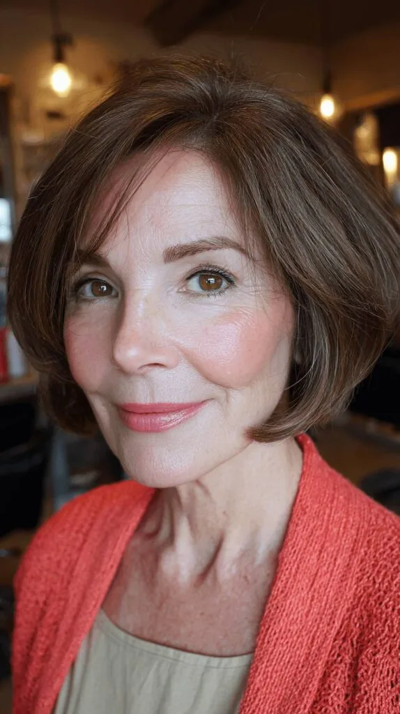 Chic Curved Bob with Subtle Volume
