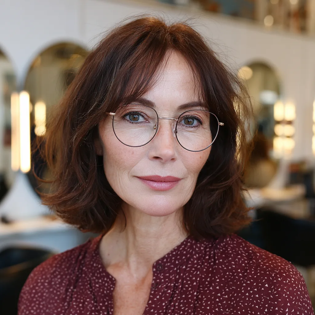 Chic Layered Bob with Soft Face-Framing Waves