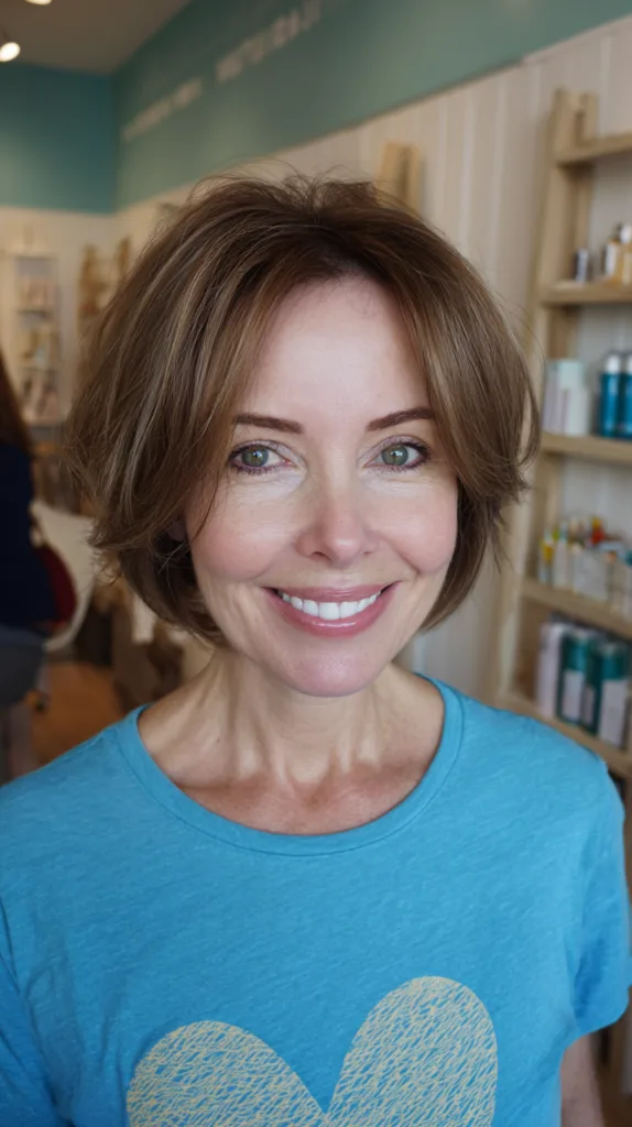 Chic Layered Bob with Subtle Volume