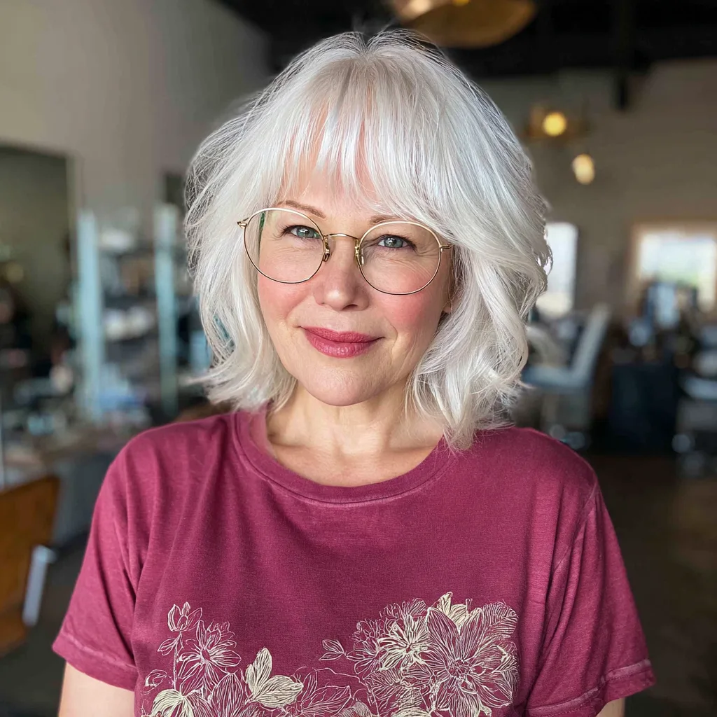 Chic Layered Bob with Wispy Bangs