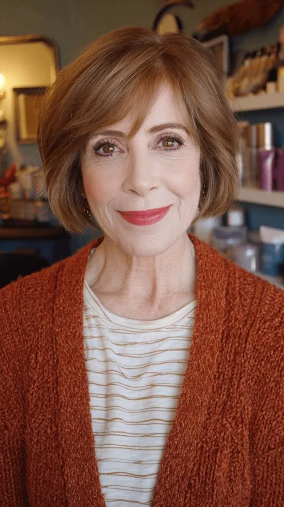 Chic Layered Curved Bob Haircut