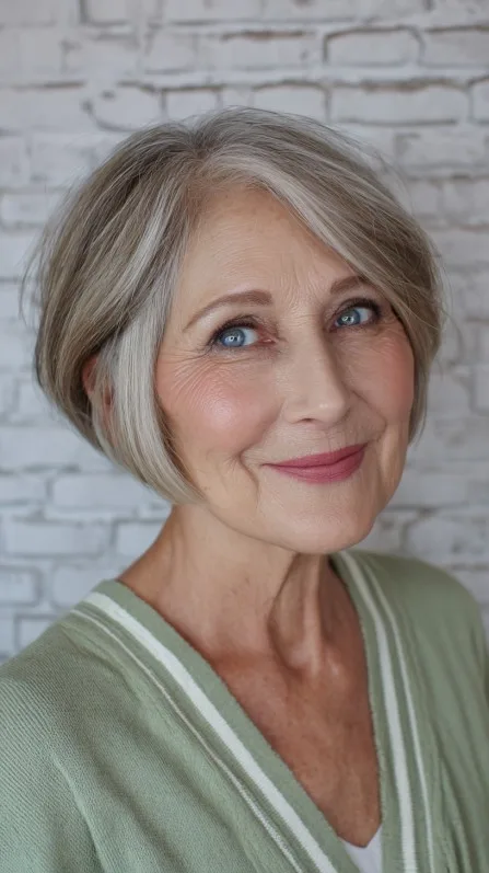 Chic Layered Pixie Bob with Subtle Highlights