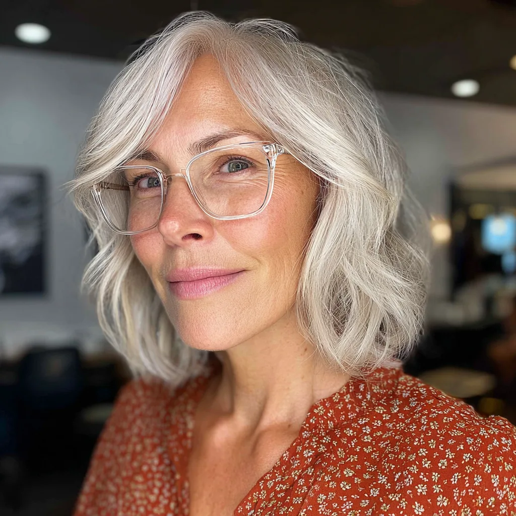 Chic Long Choppy Bob with Soft Beachy Waves