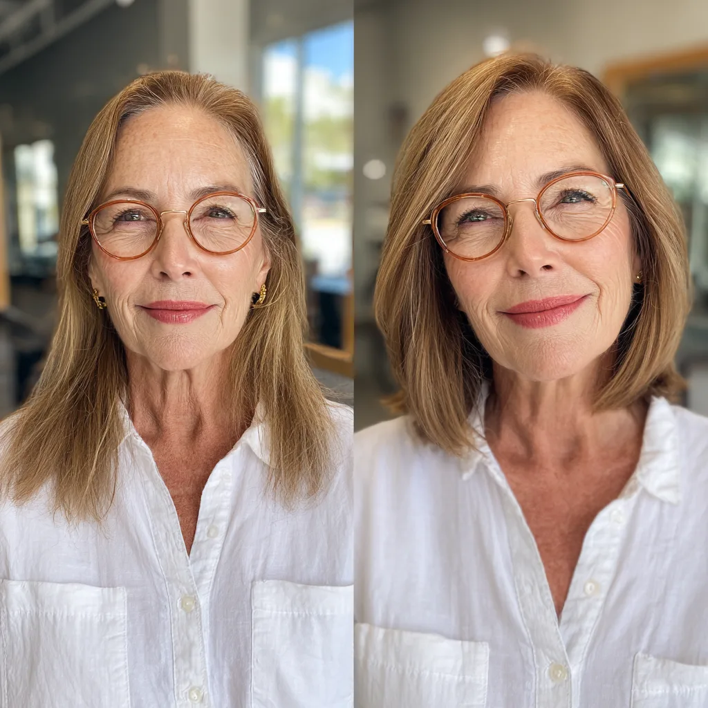 Chic Long Choppy Bob with Subtle Highlights