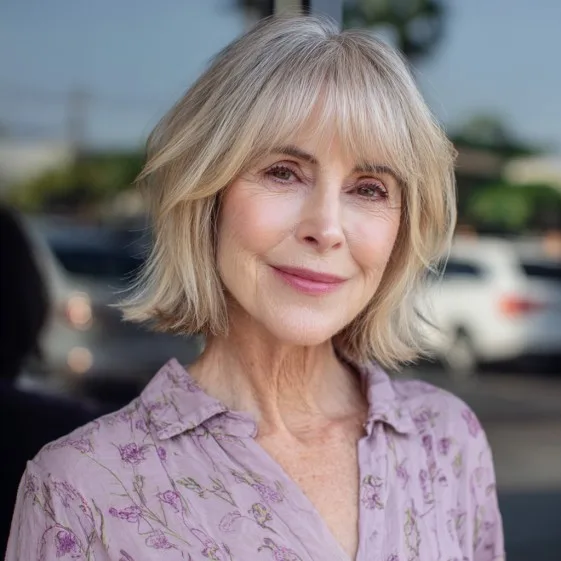Chic Long Choppy Bob with Subtle Layers