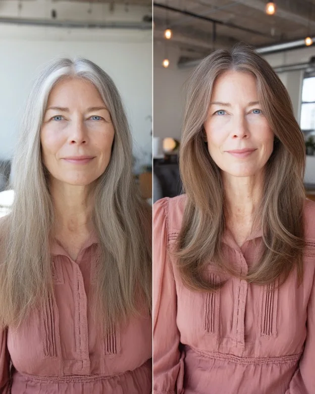 Chic Long Layers with Soft Natural Movement
