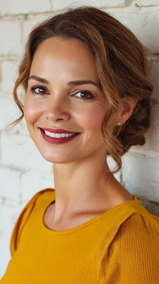 Chic Loose Bun with Soft Face-Framing Waves