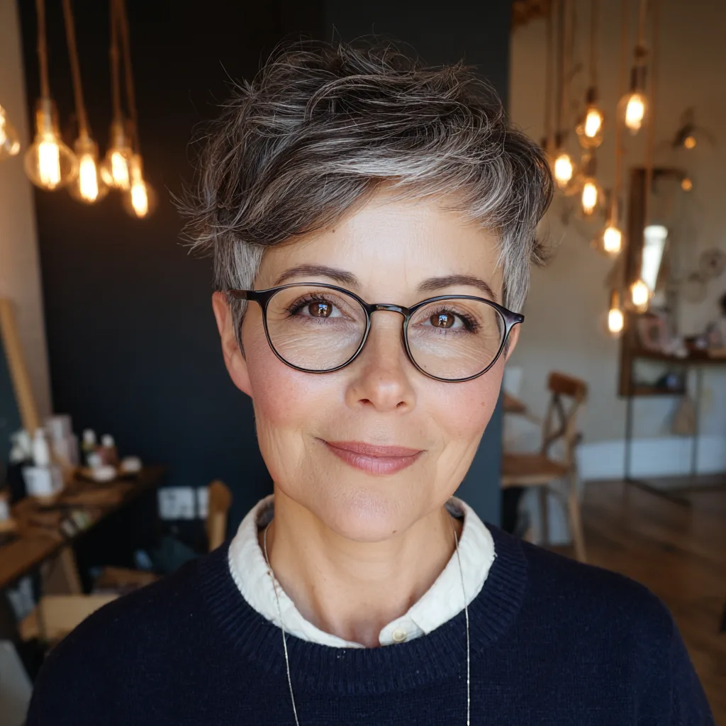 Chic Modern Textured Pixie with Soft Waves