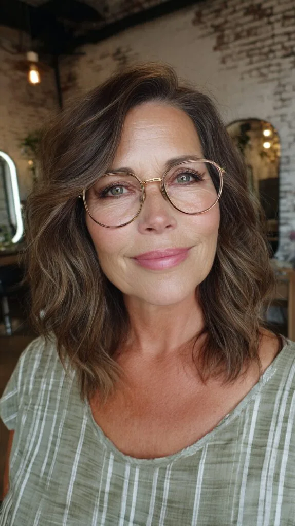 Chic Salted-Caramel Waves with Soft Contouring