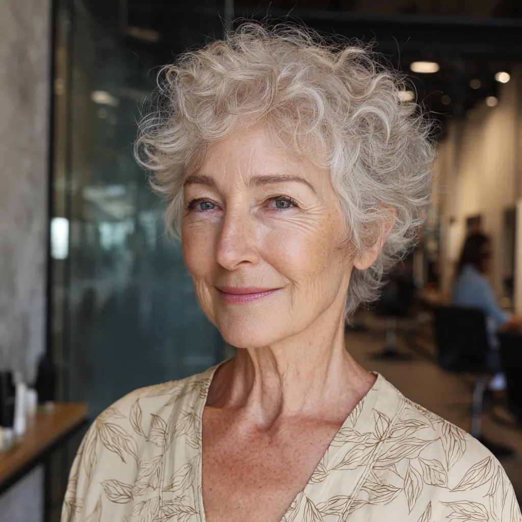 Chic Short Curly Cut with Soft Volume