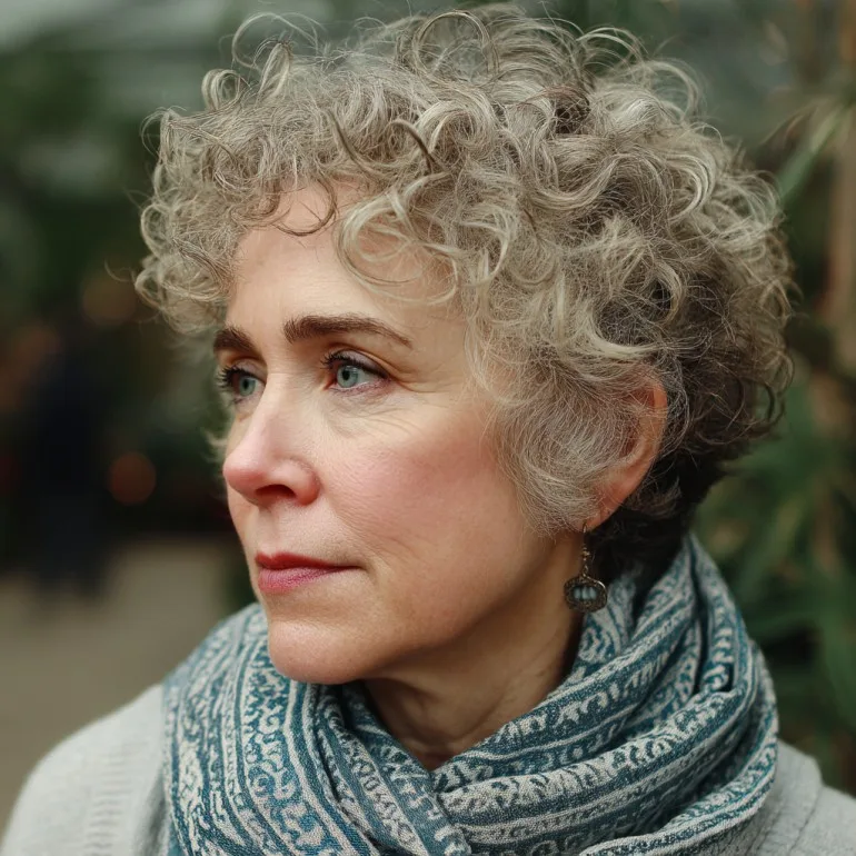 Chic Short Curly Haircut with Soft Layers
