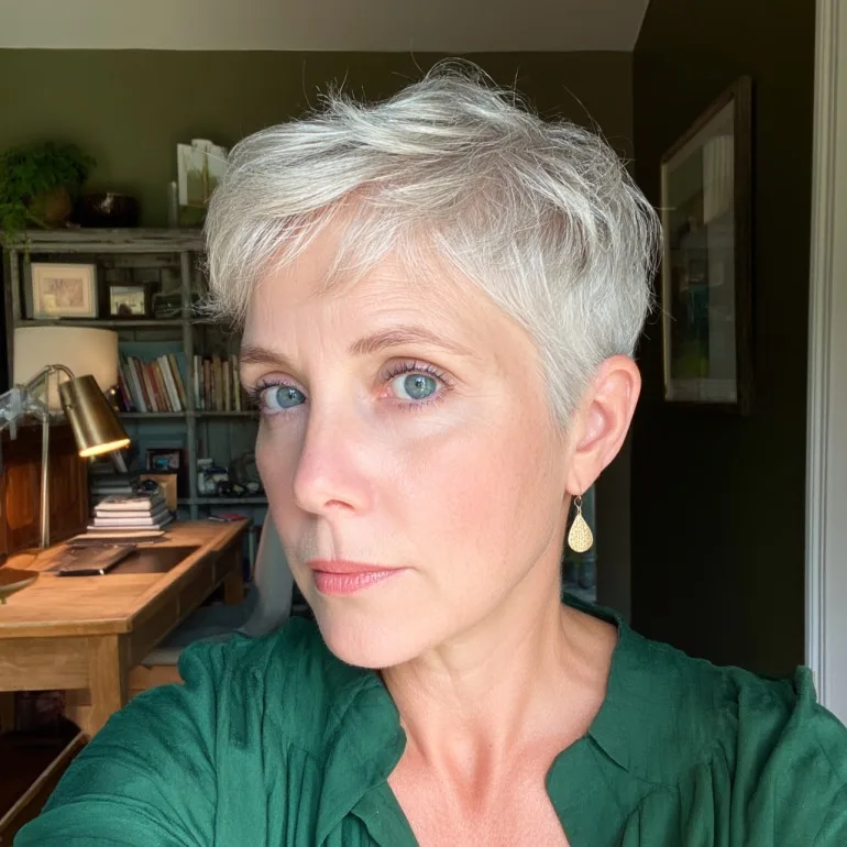 Chic Short Textured Pixie with Subtle Volume