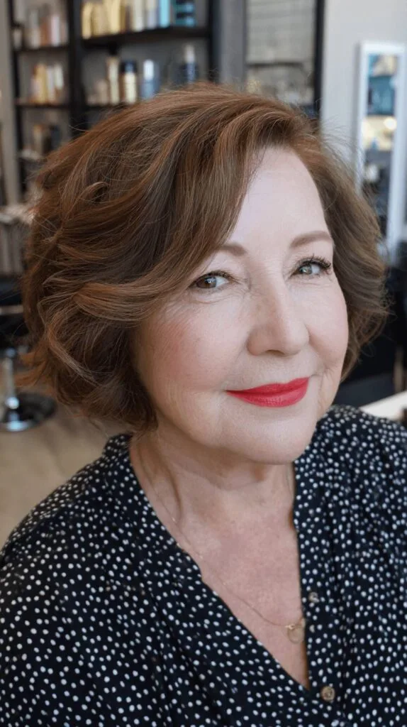 Chic Soft Curly Bob with Flattering Volume
