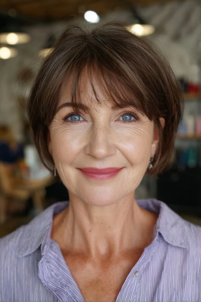 Chic Soft Layered Bob with Face-Framing Bangs