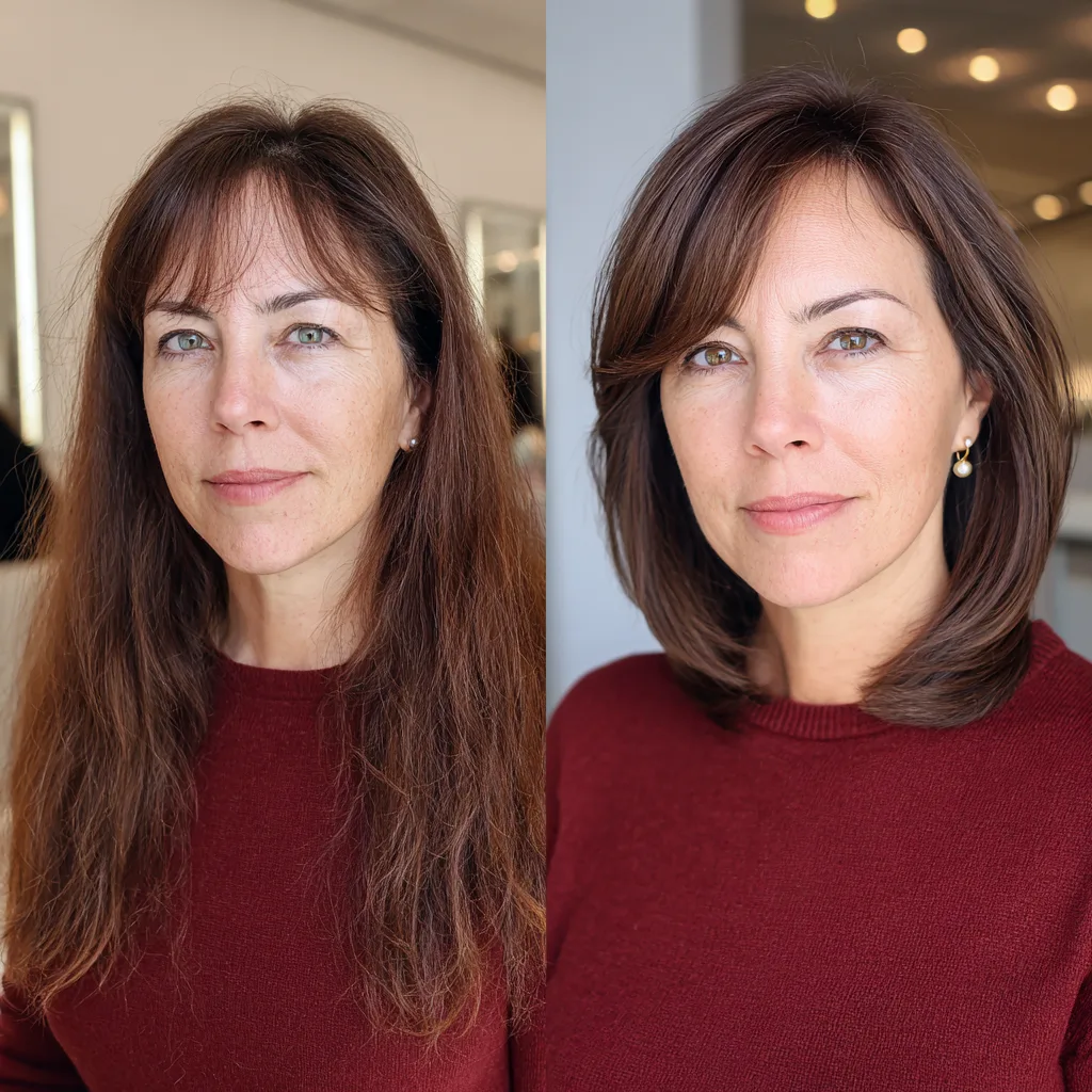 Chic Soft Layered Long Bob with Face-Framing Highlights